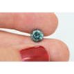 1.51 Carat Fancy Green Color Round Shape Loose Real Diamond I1 Certified Enhanced 7.24 MM For Wedding Ring