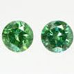 Round Shape Diamond Pair Fancy Green Color 0.60 TCW VS2