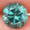 0.65 Carat Round Cut Fancy Green Color Loose Real Diamond SI2 Enhanced For Engagement Ring
