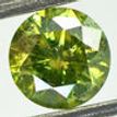 Round Shape Fancy Green Diamond 0.61 Carat I1