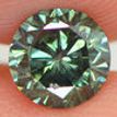 Loose Green Diamond Natural Enhanced Round Shape Fancy SI1 Certified 0.68 Carat
