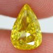 Pear Shape Diamond Fancy Yellow Color SI1 1.01 Carat 
