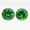 Round Shape Diamond Pair Fancy Green VVS2 0.52 TCW