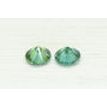 Diamond Pair Fancy Green Color Round 0.61 TCW SI1/2