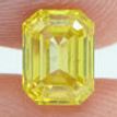 Emerald Cut Diamond Fancy Yellow Color 0.90 Carat VS2