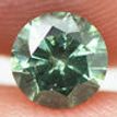 Fancy Vivid Green Color Round Shape Enhanced Loose Real Diamond 0.48 Carat VS2 For Engagement Ring