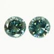 Round Diamond Matching Pair Fancy Green VS2 0.69 TCW