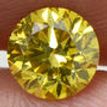 Round Diamond Fancy Yellow Color 0.90 Carat SI1