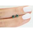 Round Diamond Pair Fancy Green Color SI1 0.63 TCW