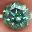 Loose Round Shape Fancy Green Diamond 1.66 Carat SI3 7.24X7.16 MM
