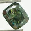 Cushion Diamond Fancy Deep Green Color 1.46 Carat 
