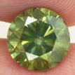 Round Cut Diamond Fancy Olive Green 2.00 Carat VS2