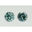 Round Diamond Pair Fancy Green  VS1 0.50 TCW