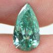 Pear Shaped Diamond Fancy Green Color 1.24 Carat SI1