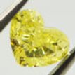 Yellow Heart Shape Diamond 0.71 Carat SI1 Certified