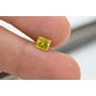 Princess Cut Diamond Fancy Yellow Color 0.90 Carat VS2 