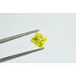 Princess Cut Diamond Fancy Yellow Color 0.90 Carat VS2 