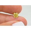 Loose Radiant Diamond Fancy Yellow 1.07 Carat SI1