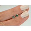 Round Shape Diamond Matching Pair Fancy Green VS2 0.46 TCW