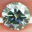 Round Shape Diamond Fancy Green Loose 0.43 Carat SI1