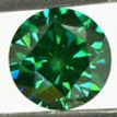 Round Shape Diamond Fancy Green Color 0.36 Carat SI2 IGI Certified
