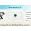Round Shape Diamond Fancy Green Color 0.36 Carat SI2 IGI Certified