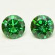 Diamond Pair Round Shape Fancy Green Color 0.41 TCW VS1