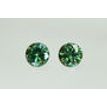Round Cut Diamond Pair Fancy Green Color VS2 0.40 TCW