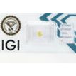Oval Cut Diamond Natural Fancy Yellow Color I1 IGI Certified 0.39 Carat