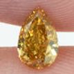Pear Shape Diamond Natural Fancy Orange Color 0.31 Carat VS2