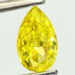 Pear Shape Diamond Fancy Yellow Color 0.38 Carat VS2