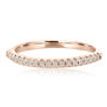 Diamond Wedding Band 14k Rose Gold Ring  0.20 Carat