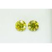 Loose Matched Pair Yellow Round Diamonds 1.74 TCW SI2