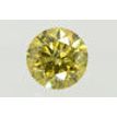 Round Cut Diamond Fancy Yellow Color 3.02 Carat SI2