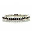 Black Diamond Wedding Band Ring 0.20 TCW 14K White Gold