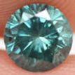 Loose Green Diamond Round Cut Fancy Color 0.64 Carat SI1 Enhanced 5.37X5.44 MM