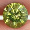 Round Shape Fancy Green Diamond 0.61 Carat I1