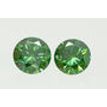 Round Shape Diamond Pair Fancy Green VVS2 0.52 TCW