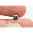 Round Shape Diamond Real Fancy Green Color Loose 0.66 Carat I1 Enhanced 5.52 MM