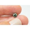 Round Shape Diamond Real Fancy Green Color Loose 0.66 Carat I1 Enhanced 5.52 MM