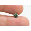 Round Shape Diamond Real Fancy Green Color Loose 0.66 Carat I1 Enhanced 5.52 MM
