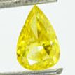 Pear Shape Diamond Fancy Yellow Color SI1 1.01 Carat 