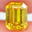 Loose Emerald Diamond Fancy Yellow 1.03 Carat VS2