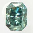 Radiant Diamond Fancy Green Blue Color SI1 0.70 Carat IGI Certified