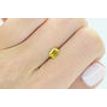 Emerald Cut Diamond Fancy Yellow Color 0.90 Carat VS2