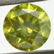 Round Diamond Fancy Green Color 2.14 Carat SI1