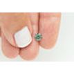 Fancy Vivid Green Color Round Shape Enhanced Loose Real Diamond 0.48 Carat VS2 For Engagement Ring