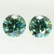 Round Diamond Pair Fancy Green Color SI1 0.63 TCW
