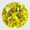 Round Cut Diamond Fancy Yellow Color SI1 0.53 Carat