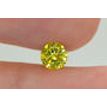 Round Cut Diamond Fancy Yellow Color SI1 0.53 Carat